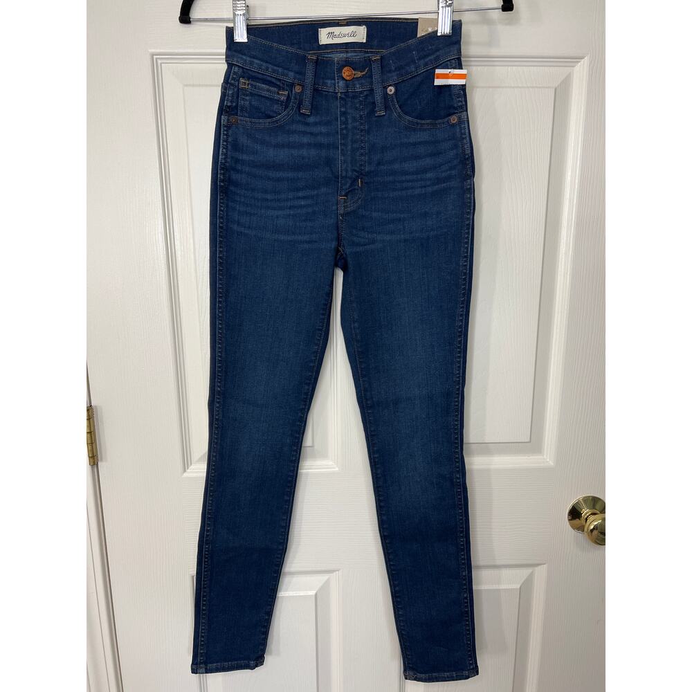 New Madewell Denim 10" High Rise Skinny Leg Jeans Dark Wash Capsule Normcore NWT